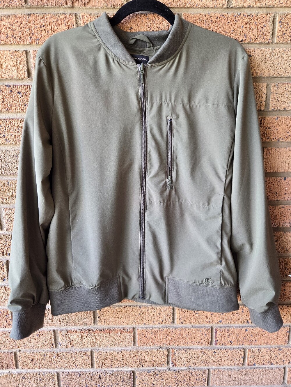 BANANA REPUBLIC Olive Green Lightweight Bomber Jacket ✨